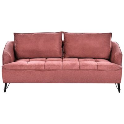 3-sitssoffa Hobro Röd, Svart - Rosa