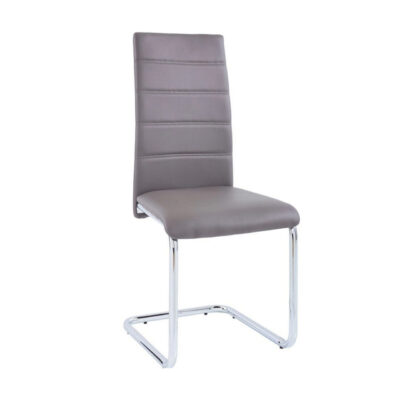 Aleia Matstol Konstläder 2-pack - Grå/Silver