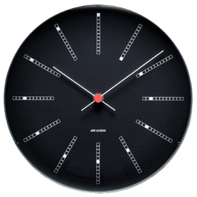 Arne Jacobsen Bankers väggklocka 21 cm, svart