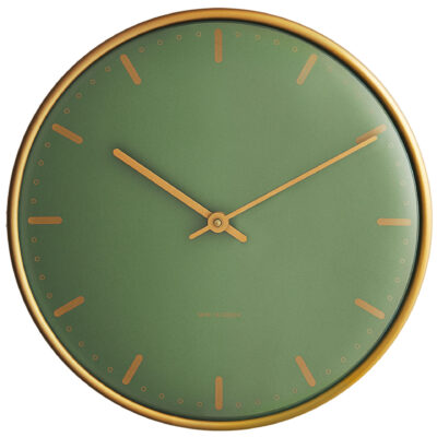 Arne jacobsen City Hall väggklocka 29 cm, grön