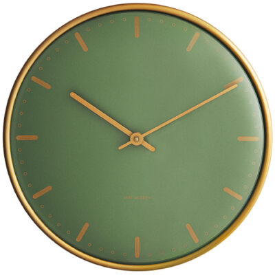 Arne jacobsen City hall väggklocka 21 cm, grön