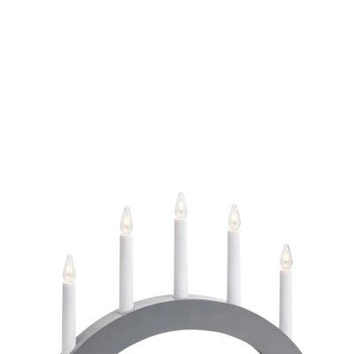 Atle Adventsljusstake Grå 5 Ljus