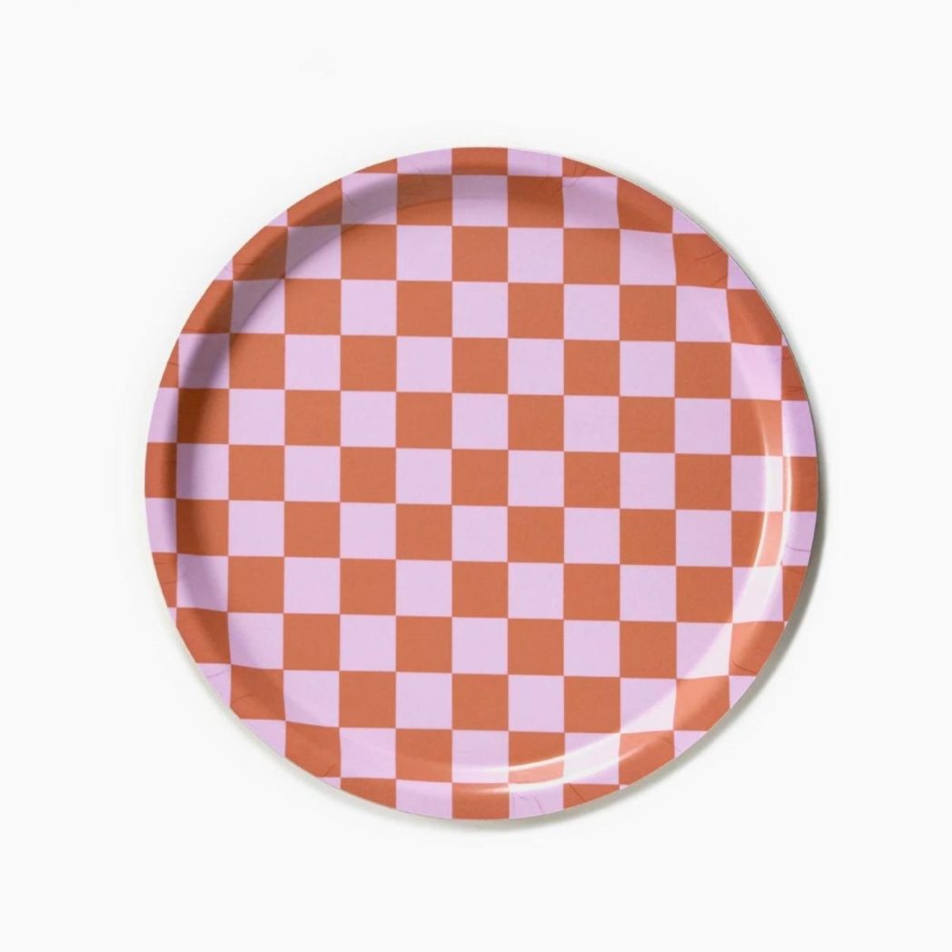 Blu Kat Bricka Checker Orange/rosa