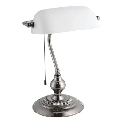 Bordslampa Eglo Banker Nickel Vit - Vit