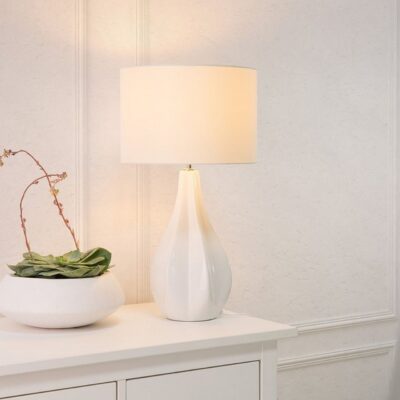 Bordslampa Santee 32 cm - Vit