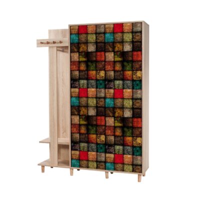 Brokind Klädförvaring 135 cm - Brun/Röd