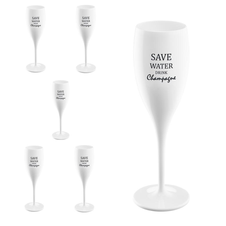 CHEERS Champagneglas – Save water drink champagne – 6-pack