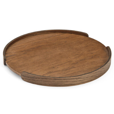 Cooee design Woody bricka 35 cm, mörkbetsad ek