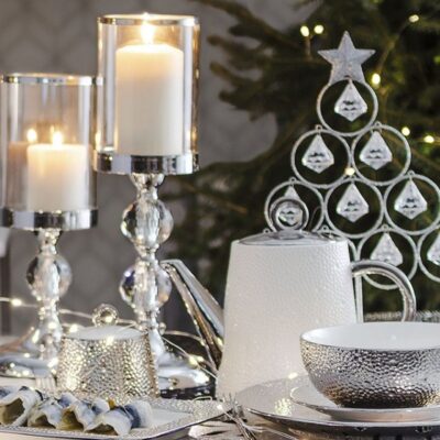 Cotui Ljusstake 41 cm - Silver