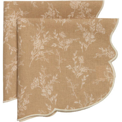 Decotique Gia servett blomma 45 x 45 cm 2-pack, beige