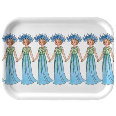Design house stockholm Elsa Beskow bricka 27 x 20 cm, cornflower