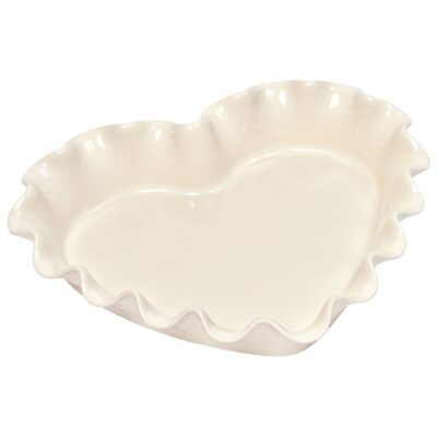 Emile henry Hjärta pajform 1,5 liter, cream