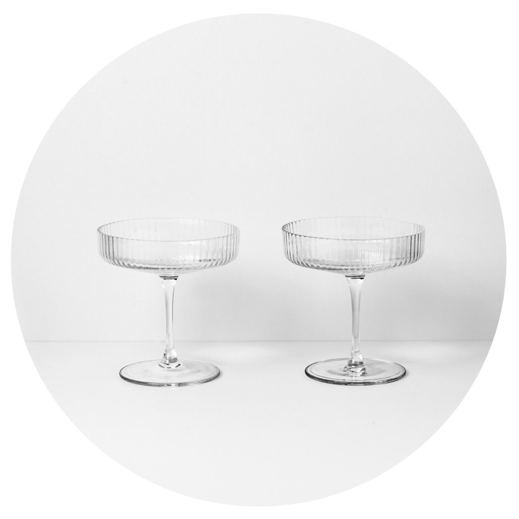 Ferm Living Ripple Champagneglas 2-set
