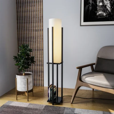 Golvlampa Ratmo Sudampa (Hyllhöjd: 60 cm) Svart Beige - Svart Beige