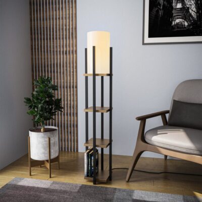Golvlampa Ratmo Sudampa Lumi (Hyllhöjd: 29 cm) Svart / Rany - Svart / Rany