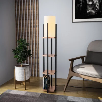 Golvlampa Ratmo Sudampa Lumi (Hyllhöjd: 29 cm) Trä / Beige - Trä / Beige