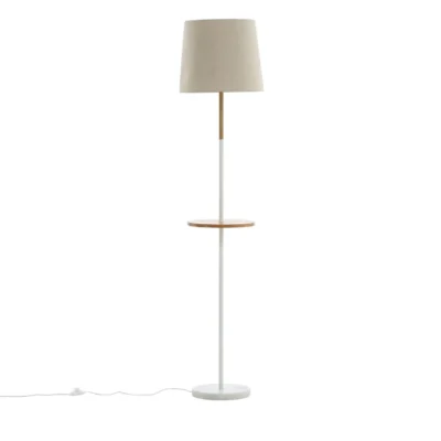 Hattman Golvlampa - Linne/Marmor/Beige/Brun/Vit