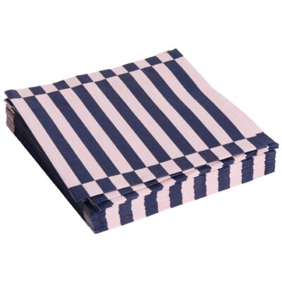Hay Lunch servett, light pink/dark blue
