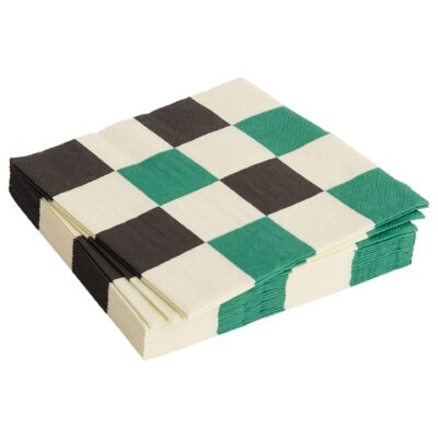 Hay Lunch servett, off-white/green/black