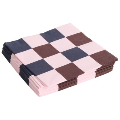 Hay Lunch servett, pink bordeaux/black