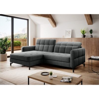 Hörnsoffa Eltap Lorelle 225x160x105 cm - Inari 96, Mörkgrå, Vänster