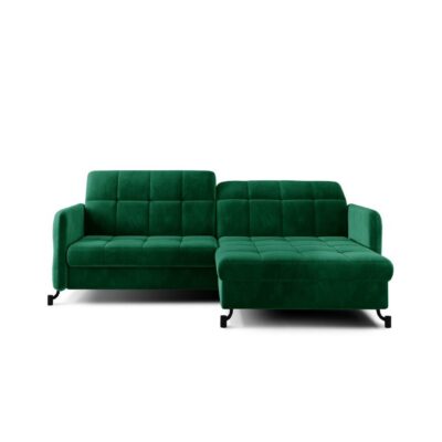 Hörnsoffa Eltap Lorelle 225x160x105 cm - Kronos 19, Mörkgrön, Höger
