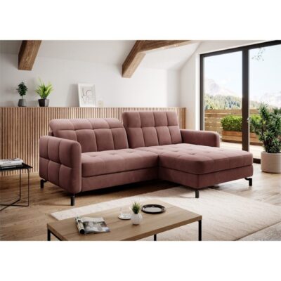 Hörnsoffa Eltap Lorelle 225x160x105 cm - Kronos 29, Rosa, Höger
