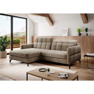 Hörnsoffa Eltap Lorelle 225x160x105 cm - Monolith 09, Mörk Beige, Vänster
