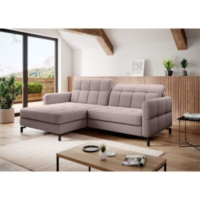 Hörnsoffa Eltap Lorelle 225x160x105 cm - Omega 91, Rosa, Vänster
