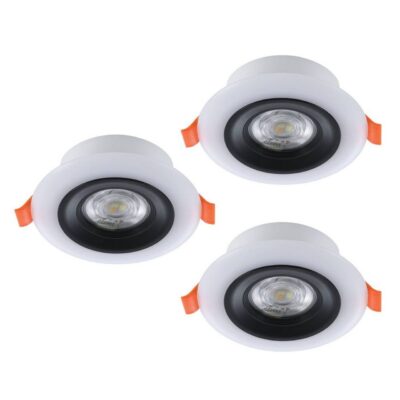 Infälld Lampa Eglo Calonge RGB 3 st Svart, Vit - Svart/Vit
