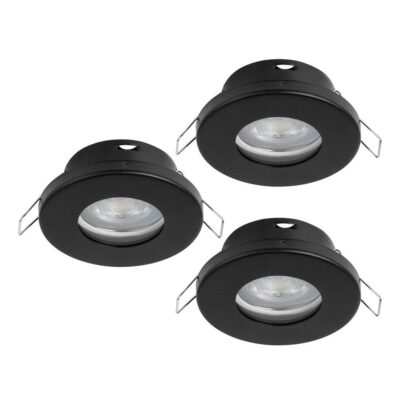 Infälld Lampa Favazzina 85 mm set med 3 - Svart
