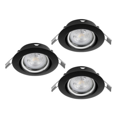 Infälld Lampa Favazzina 88 mm set med 3 - Svart