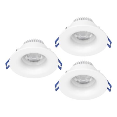 Infälld Lampa Salabate 88 mm Set om 3 - Vit