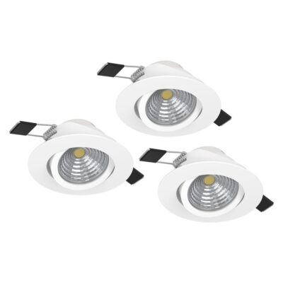 Infälld Lampa Saliceto 3 st Ø88 mm 2700K - Vit