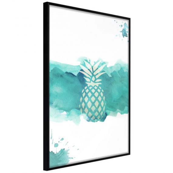 Inramad Poster / Tavla – Pastel Pineapple – 40×60 Svart ram