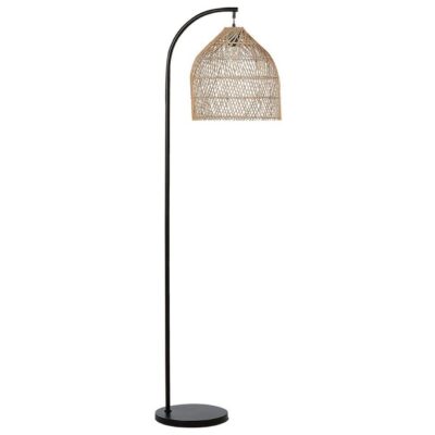 Lakskol Golvlampa 165 cm - Svart/Natur