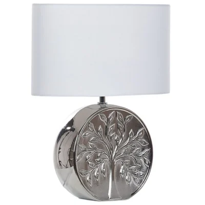 Lenkher Bordslampa 48 cm E27 - Silver/Vit