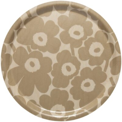 Marimekko MINI Unikko bricka 31 cm, ljusbrun/beige