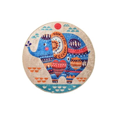 Merabe Matta Rund 100 cm - Flerfärgad/Sammet