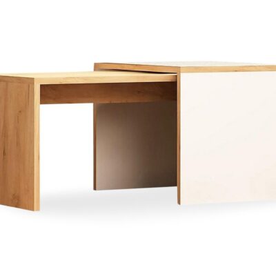 Mod Design Satsbord 90 cm 2 Bord - Trä/Vit