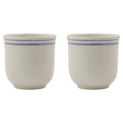 Nicolas vahé Bistro mugg 30 cl 2-pack, blå/vit