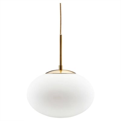 Opal lampa 30 cm, vit