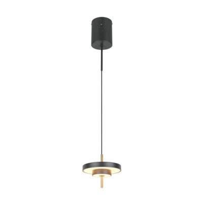 Pendel TRIO Keaton - 1 lampa 20 cm, Mattsvart/Mässing