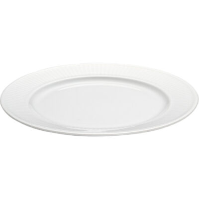 Pillivuyt Vit Plissé tallrik, Ø 20 cm.