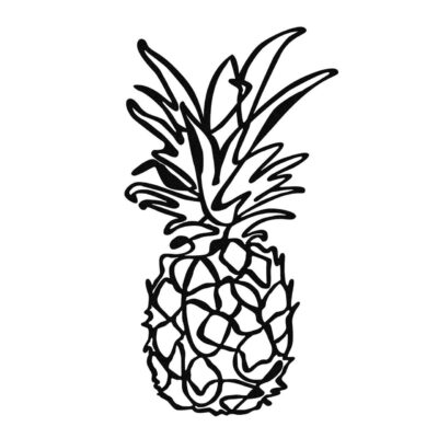 Pineapple Väggdekor - Svart