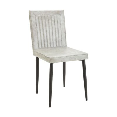 Pinon Matstol Konstläder 2-pack - Ljusgrå