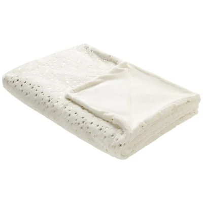 Pläd Alazeya Beige/guld, 150x200 cm - Beige/guld, 150x200 cm