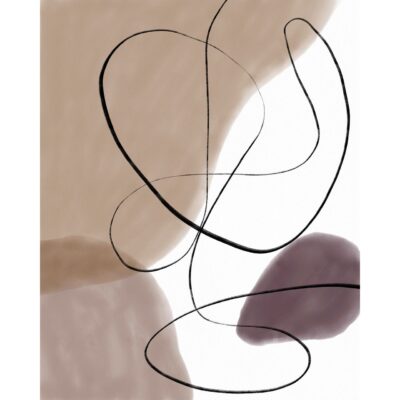 Poster Lines 21x30 cm - Beige