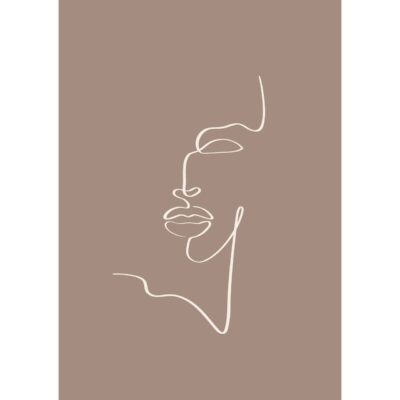Poster Siluette 21x30 cm - Brun