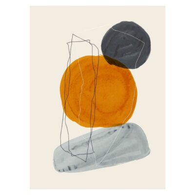 Poster Stones 30x40 cm - Beige